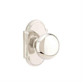 Emtek 8208PUS14 Knob 2-3/8" Backset Privacy with # 8 Rose for 1-1/4" to 2" Door - Reversible Polished Nickel Lifetime