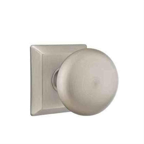 Emtek 8231PUS10BXUS14 Knob 2-3/8" Backset Privacy with Quincy Rose for 1-1/4" to 2" Door Oil Rubbed Bronze by Polished Nickel Lifetime