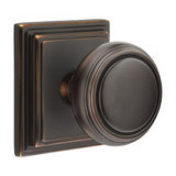 Emtek 8261NWUS14 8261NWUS Norwich Knob 2-3/8" Backset Privacy with Wilshire Rose Polished Nickel Lifetime