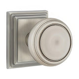 Emtek 8261NWUS19 8261NWUS Norwich Knob 2-3/8" Backset Privacy with Wilshire Rose Flat Black