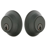 Emtek 8350US19 8350US Regular Style Classic Brass Double Cylinder Deadbolt Flat Black