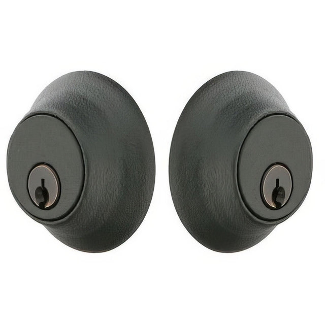Emtek 8350US19 8350US Regular Style Classic Brass Double Cylinder Deadbolt Flat Black