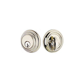 Emtek 8355US14 Low Profile Style Brass Modern Double Cylinder Deadbolt Polished Nickel