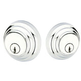 Emtek 8355US26 Low Profile Style Brass Modern Double Cylinder Deadbolt Polished Chrome