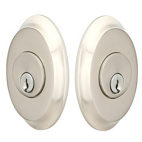 Emtek 8358US15 Saratoga Style Classic Brass Double Cylinder Deadbolt Satin Nickel