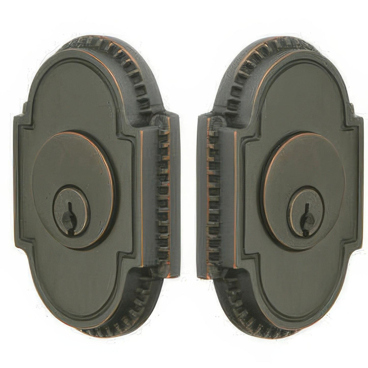 Emtek 8359US10B Knoxville Style Designer Brass Double Cylinder Deadbolt Oil Rubbed Bronze