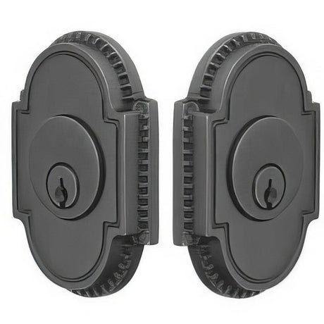 Emtek 8359US15A Knoxville Style Designer Brass Double Cylinder Deadbolt Pewter