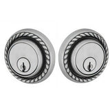 Emtek 8364US15 Rope Style Designer Brass Double Cylinder Deadbolt Satin Nickel