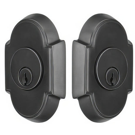 Emtek 8366US3 #8 Style Brass Modern Double Cylinder Deadbolt Bright Brass