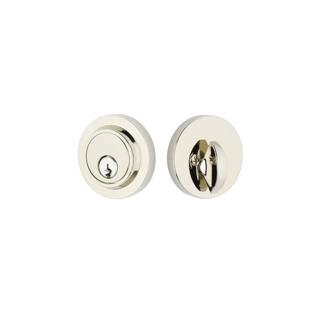 Emtek 8367US14 Modern Style Brass Modern Double Cylinder Deadbolt Polished Nickel