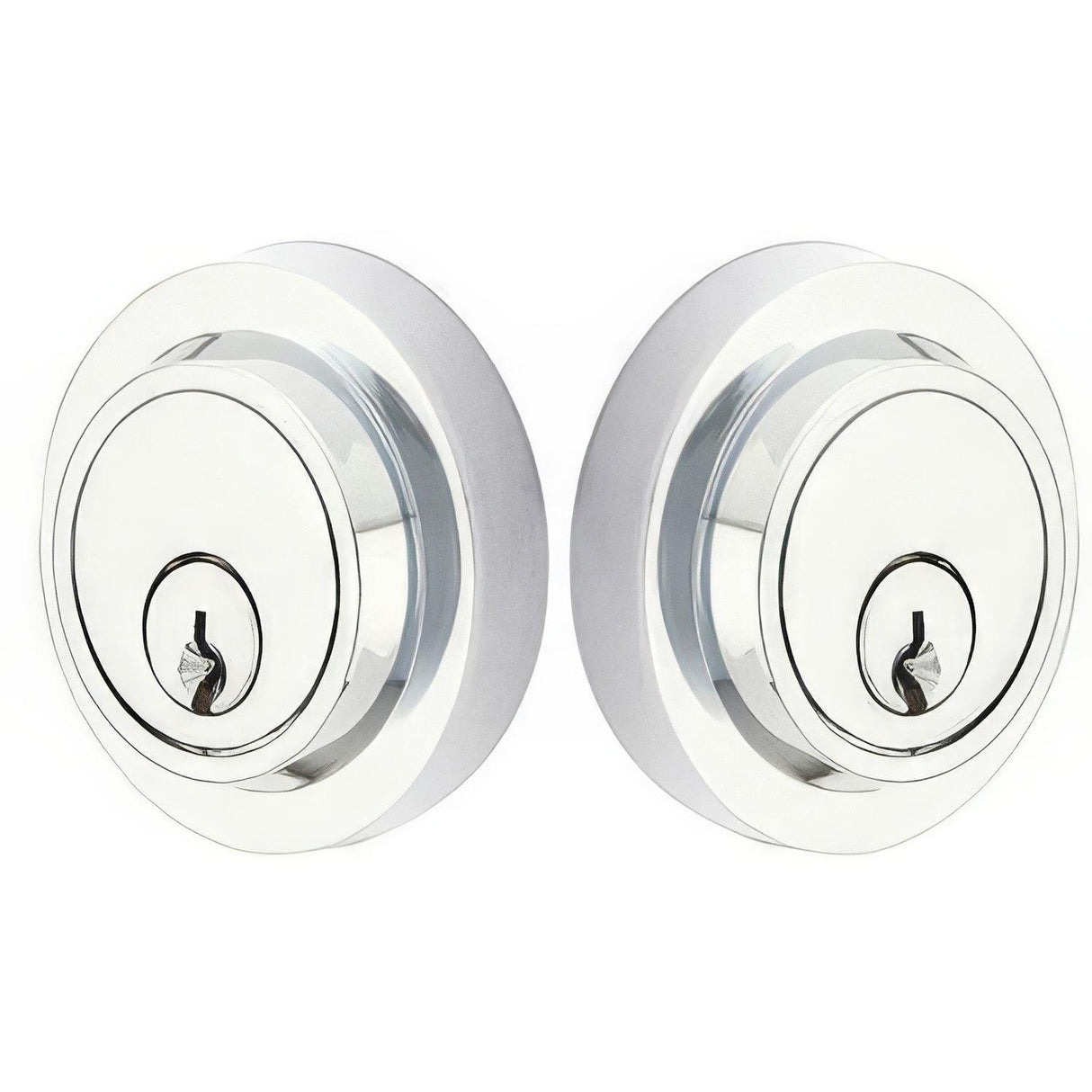 Emtek 8367US26 Modern Style Brass Modern Double Cylinder Deadbolt Polished Chrome