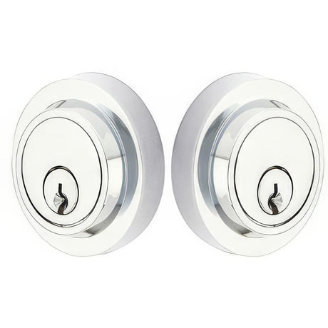 Emtek 8367US26 Modern Style Brass Modern Double Cylinder Deadbolt Polished Chrome