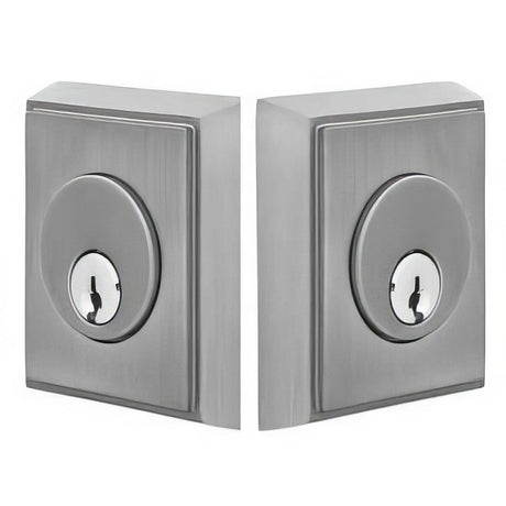 Emtek 8368US15 Rectangular Style Brass Modern Double Cylinder Deadbolt Satin Nickel