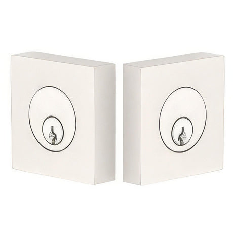 Emtek 8369US15 Square Style Brass Modern Double Cylinder Deadbolt Satin Nickel