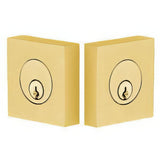 Emtek 8369US4 Square Style Brass Modern Double Cylinder Deadbolt Satin Brass