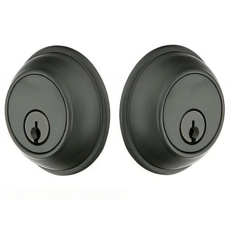 Emtek 8371FB Tuscany Classic Style Lost Wax Cast Bronze Double Cylinder Deadbolt Flat Black