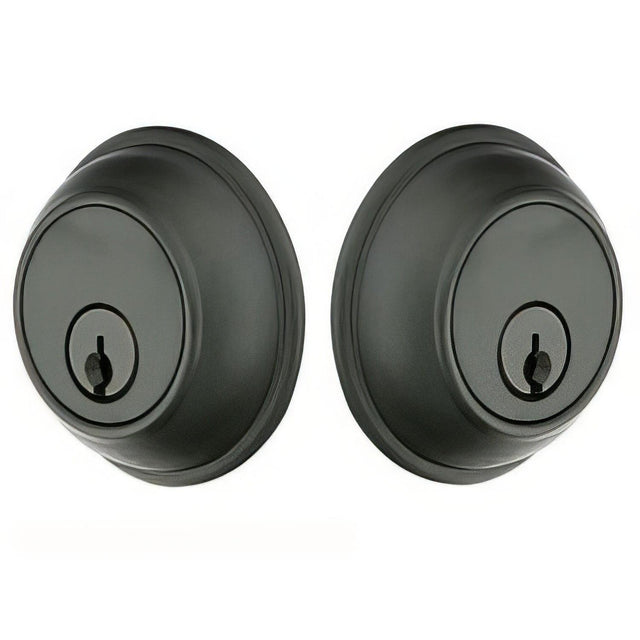 Emtek 8371FB Tuscany Classic Style Lost Wax Cast Bronze Double Cylinder Deadbolt Flat Black