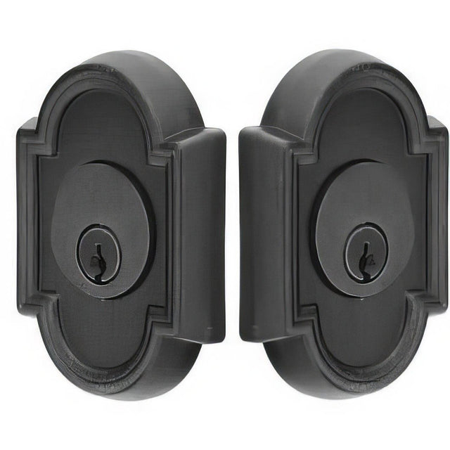 Emtek 8372FB #11 Style Tuscany Bronze Double Cylinder Deadbolt Flat Black