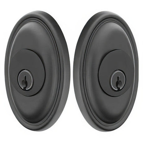 Emtek 8373FB #14 Style Tuscany Bronze Double Cylinder Deadbolt Flat Black