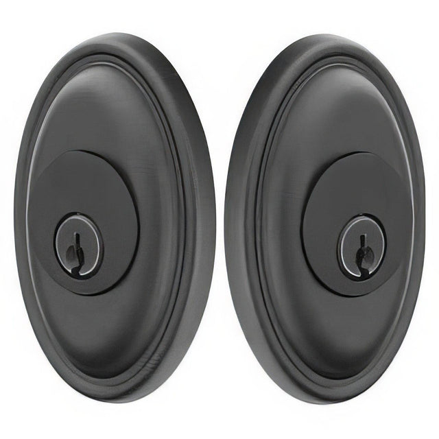 Emtek 8373FB #14 Style Tuscany Bronze Double Cylinder Deadbolt Flat Black