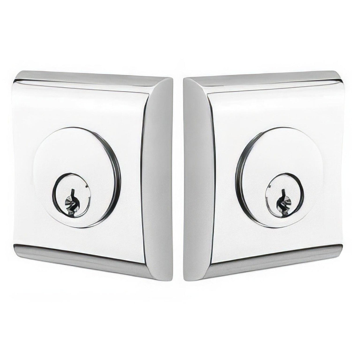 Emtek 8375US19 Neos Double Cylinder Deadbolt from the Brass Modern Series Flat Black