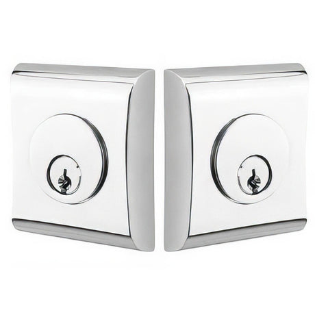 Emtek 8375US19 Neos Double Cylinder Deadbolt from the Brass Modern Series Flat Black