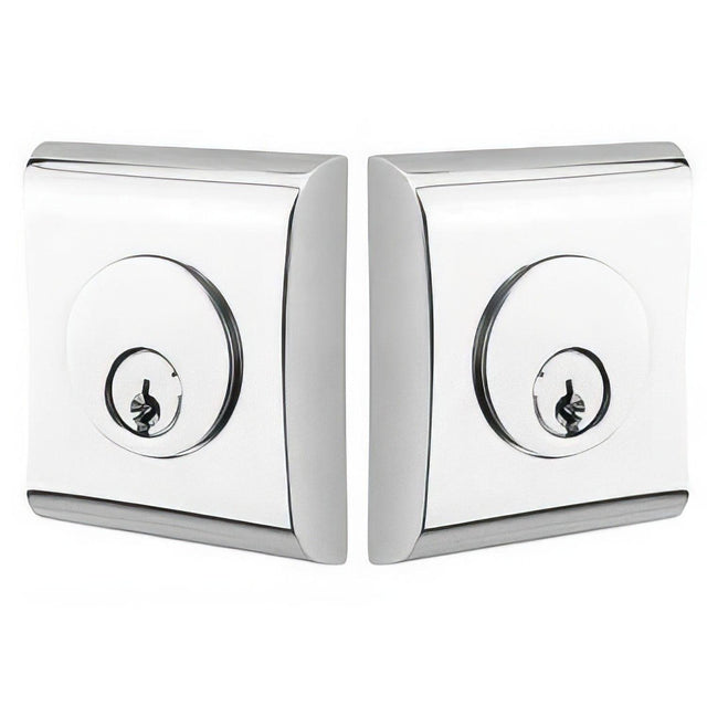 Emtek 8375US19 Neos Double Cylinder Deadbolt from the Brass Modern Series Flat Black