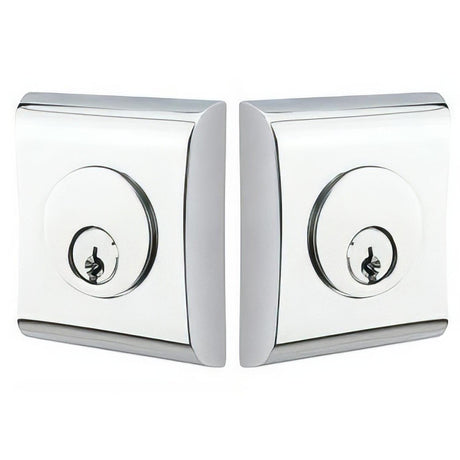 Emtek 8375US26 Neos Double Cylinder Deadbolt from the Brass Modern Series Polished Chrome