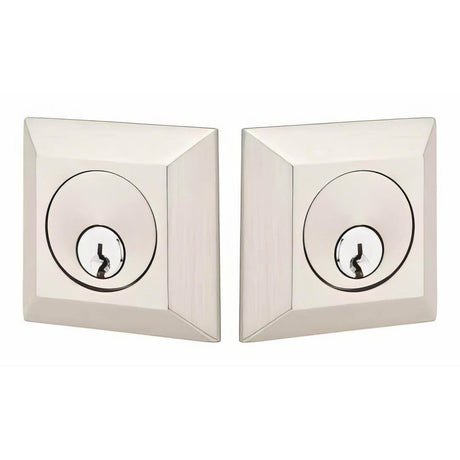 Emtek 8378US15 Quincy Double Cylinder Deadbolt Satin Nickel
