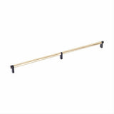 Emtek 84060.RECUS10B.SMUS4 20" C-C Rectangular Stem Smooth Cabinet Pull Satin Brass
