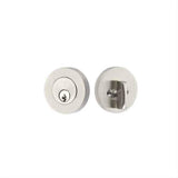Emtek 8423US15 Disc Single Cylinder Deadbolt with 2-3/8" and 2-3/4" Backset for 1-3/4" Door Satin Nickel