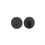 Emtek 8423US19 Disc Single Cylinder Deadbolt with 2-3/8" and 2-3/4" Backset for 1-3/4" Door Flat Black
