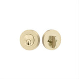 Emtek 8423US4 Disc Single Cylinder Deadbolt with 2-3/8" and 2-3/4" Backset for 1-3/4" Door Satin Brass