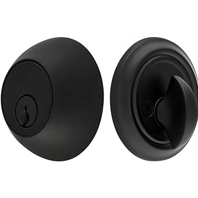 Emtek 8450US19 Regular Style Classic Brass Single Cylinder Deadbolt Flat Black