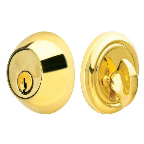 Emtek 8450US3 Regular Style Classic Brass Single Cylinder Deadbolt Polished Brass