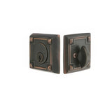 Emtek 8454US19 Arts and Crafts Style Designer Brass Single Cylinder Deadbolt Flat Black