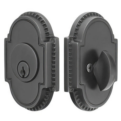 Emtek 8459US7 Knoxville Style Designer Brass Single Cylinder Deadbolt French Antique