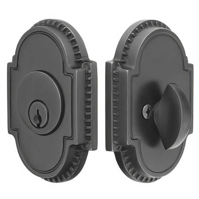 Emtek 8459US7 Knoxville Style Designer Brass Single Cylinder Deadbolt French Antique