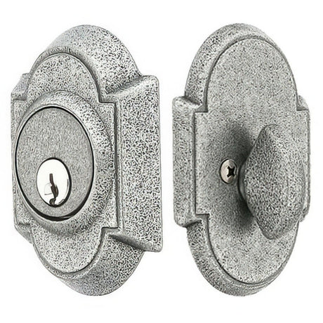 Emtek 8461SWS 8461 #1 Style Wrought Steel Single Cylinder Deadbolt Satin Steel