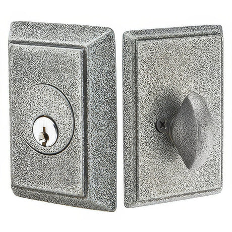 Emtek 8463SWS 8463 #3 Style Wrought Steel Single Cylinder Deadbolt Satin Steel