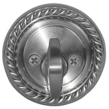 Emtek 8464US26 8464US Rope Style Designer Brass Single Cylinder Deadbolt Polished Chrome
