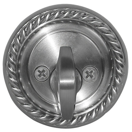 Emtek 8464US26 8464US Rope Style Designer Brass Single Cylinder Deadbolt Polished Chrome