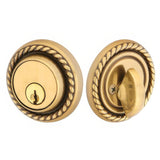 Emtek 8464US7 8464US Rope Style Designer Brass Single Cylinder Deadbolt French Antique