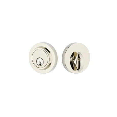 Emtek 8467US14 Modern Style Brass Modern Single Cylinder Deadbolt Polished Nickel