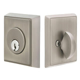 Emtek 8468US10BXUS19 Rectangular Style Brass Modern Single Cylinder Deadbolt Oil Rubbed Bronze by Flat Black