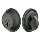 Emtek 8471FB Tuscany Bronze Keyed Entry Single Cylinder Deadbolt Flat Black