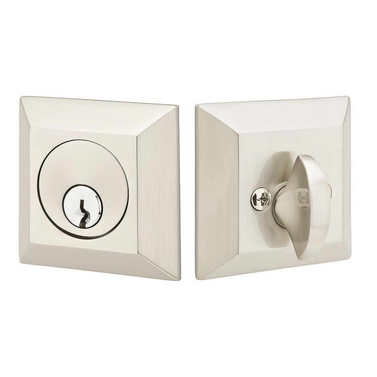 Emtek 8478US15 Quincy Single Cylinder Deadbolt Satin Nickel