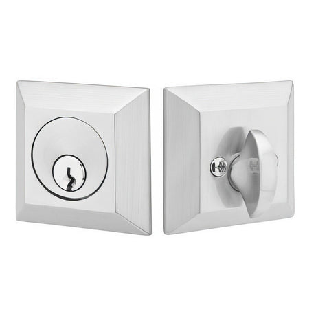 Emtek 8478US19 Quincy Single Cylinder Deadbolt Flat Black