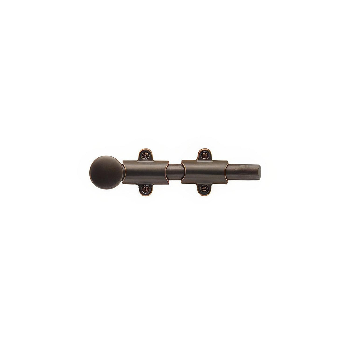Emtek 8512US15A 12" Solid Brass Surface Bolt with Strikes and Screws Pewter