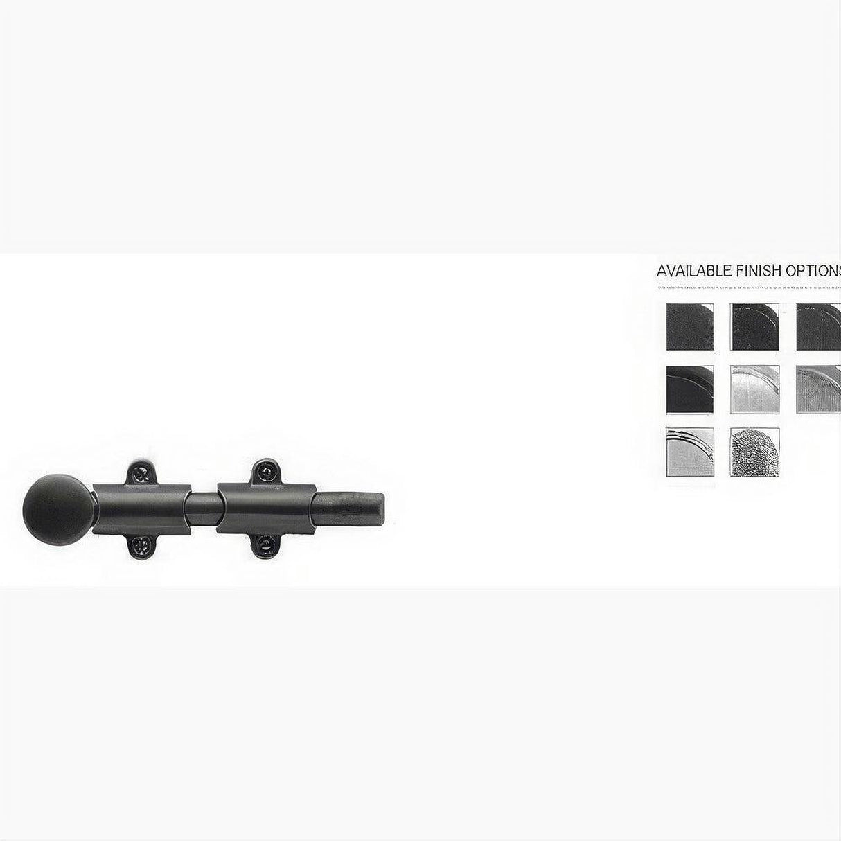 Emtek 8513US10B 18" Solid Brass Surface Bolt with Strikes and Screws Oil Rubbed Bronze